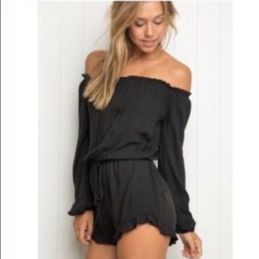Brandy Melville Black off the shoulder romper